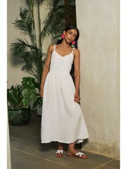 Essgee - White Zia Cutwork Embroidered Dress