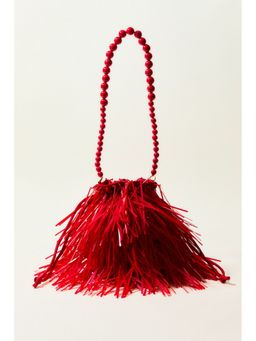 H&M - Women Red Embellished Bucket Bag