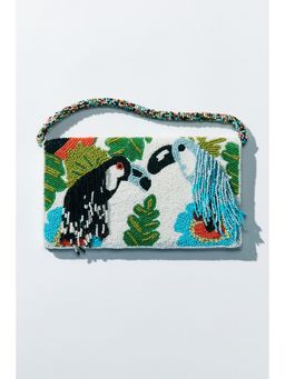 H&M - Women White Beaded Clutch