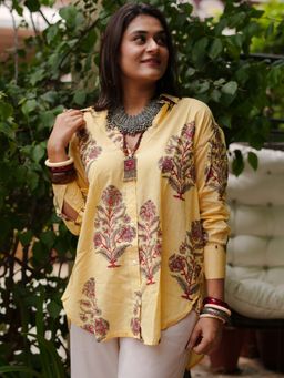 Sassy Sajja - Yellow Carnation Under The Sun Oversize Shirt