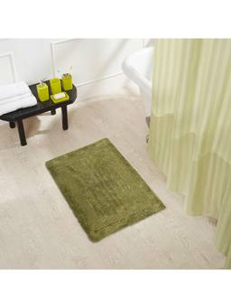 OBSESSIONS - Cotton Solid Bath Mat - (L)60 x (W)40cm - Olive
