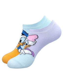 Balenzia - X Disney Character Lowcut Socks For Women- Donald & Daisy (Pack Of 2 Pairs) - Multi-Color