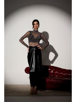 Lea Clothing - Multi-Colour Helen Leopard Print Power Mesh Bodysuit