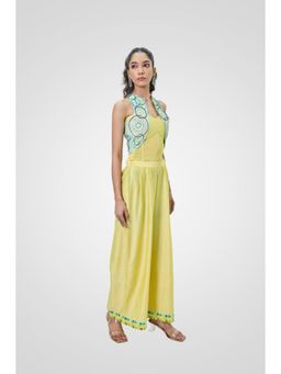 NAVA AURA - Yellow Playful Panache Corset Top with Pant and Jacket