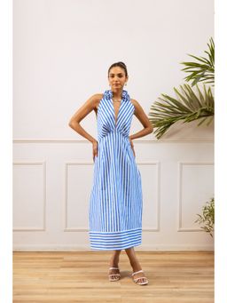 UNIMODA - Blue Skyline Flow Dress