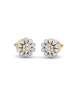 KuberBox - Fleurier Stud Earrings 14K Gold