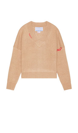 Jungles - Logo Boxy V Neck Knit Sweater