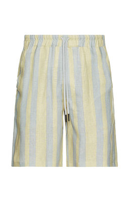 OAS - Mist Strata Nicola Linen Shorts