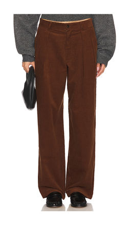 WAO - Wide Leg Pleated Corduroy Pant