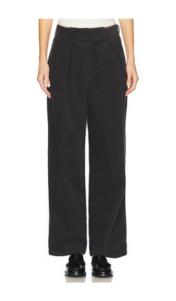 WAO - Wide Leg Pleated Corduroy Pant