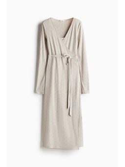 H&M - Women Beige MAMA Nursing Wrap Dress