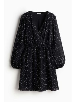 H&M - Women Black MAMA Chiffon Nursing Dress
