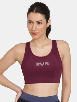 Zivame - Zelocity Quick Dry Sports Bra with Removable Padding - Fig