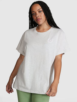 Victoria's Secret - Grey Oversized Half-Sleeve Campus T-Shirt