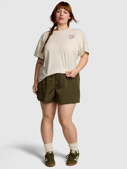 Victoria's Secret - Cream Campus Cotton T-Shirt