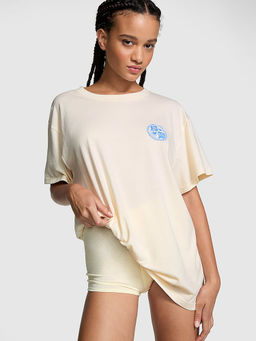 Victoria's Secret - Cream Campus Cotton T-Shirt