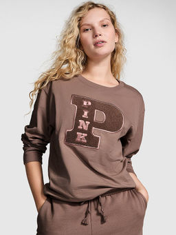 Victoria's Secret - Brown Campus Cotton Full-Sleeve T-Shirt