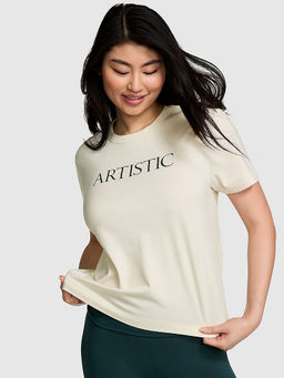 Victoria's Secret - Cream Pima Cotton Club T-Shirt