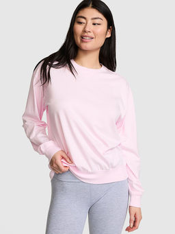 Victoria's Secret - Pink Pima Cotton Club Full-Sleeve T-Shirt