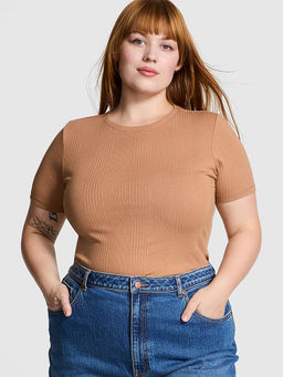 Victoria's Secret - Brown Multi Rib T-Shirt