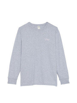 Victoria's Secret - Grey Campus Cotton Full-Sleeve T-Shirt