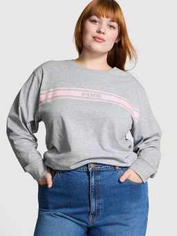 Victoria's Secret - Grey Campus Cotton Full-Sleeve T-Shirt