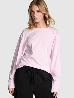 Victoria's Secret - Pink Campus Cotton Full-Sleeve T-Shirt