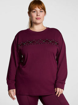 Victoria's Secret - Purple Campus Cotton Full-Sleeve T-Shirt