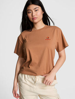 Victoria's Secret - Brown Campus Cotton T-Shirt