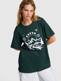 Victoria's Secret - Green Campus Cotton T-Shirt
