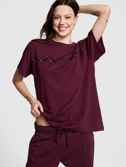 Victoria's Secret - Purple Campus Cotton T-Shirt