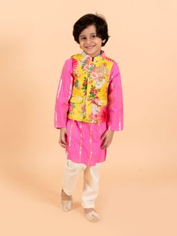 PSPeaches - Boys Pink Kurta (Set of 3)