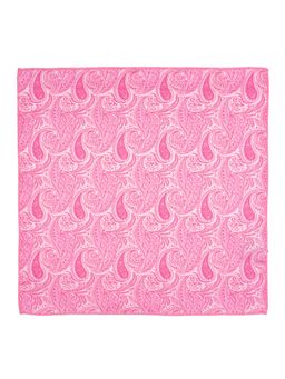 The Tie Hub - Pink Paisley Microfiber Pocket Square