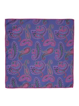 The Tie Hub - Purple Paisley Microfiber Pocket Square