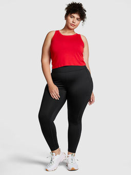 Victoria's Secret - Women Black Polyester Solid Leggings