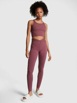 Victoria's Secret - Women Pink Cotton Blend Solid Leggings