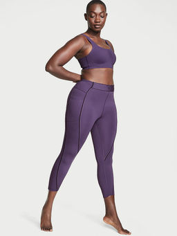 Victoria's Secret - Women Purple Polyester Solid Leggings