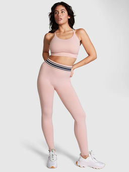 Victoria's Secret - Women Pink Polyamide Solid Leggings