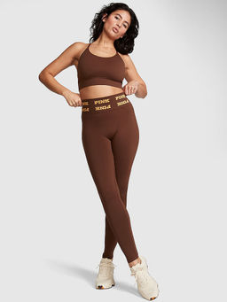 Victoria's Secret - Women Brown Polyamide Printed Leggings