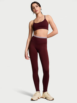 Victoria's Secret - Women Maroon Polyamide Solid Leggings