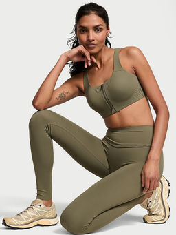 Victoria's Secret - Women Green Polyamide Solid Leggings