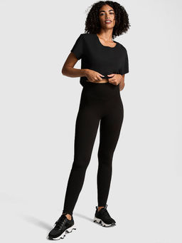 Victoria's Secret - Women Black Modal Solid Leggings