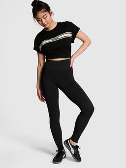 Victoria's Secret - Women Black Polyamide Solid Leggings