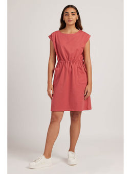 Creatures of Habit - Jersey Drawstring Dress Sunset Peach