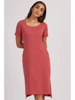 Creatures of Habit - Jersey Midi Dress Sunset Pink