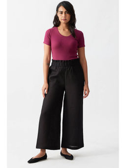 Creatures of Habit - Linen Wide Pant Black Coffee