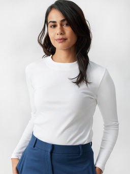 Creatures of Habit - Vintage Crew Long Sleeve Cloud White T-Shirt
