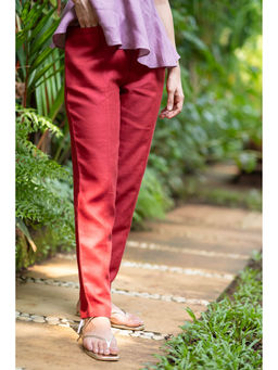 Creatures of Habit - Linen Easy Pant Indian Red