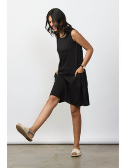 Creatures of Habit - Pima Pocket Dress Carbon Black