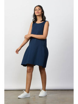 Creatures of Habit - Pima Pocket Dress Deep Sea Blue